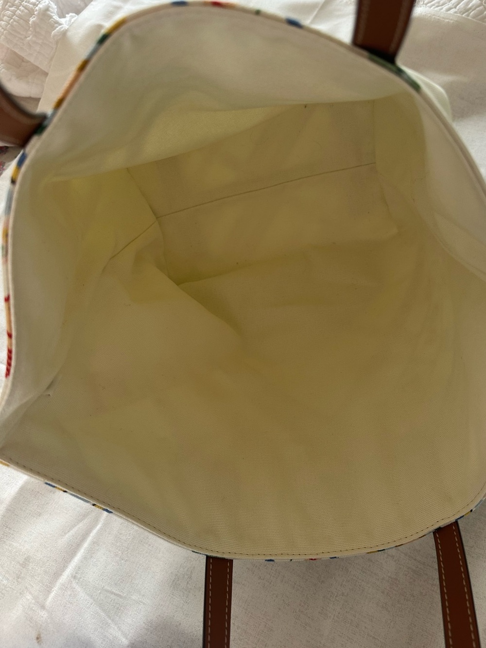 Tory Burch Canvas Tote Ribbon Weave - Picture 5 of 7